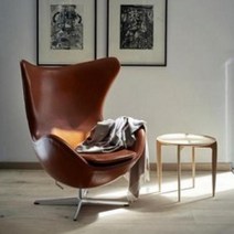 아르네야콥센 에그체어 egg chair 계란의자 북유럽 에그체어 캐주얼 소파, 의자, 수입 소가죽 블랙
