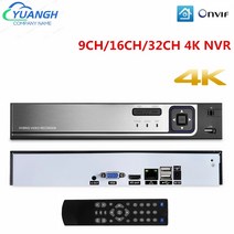 NVR 네트워크 비디오 레코더 CCTV 감시 Xmeye 앱 VGA HD MI 출력 IP 카메라용 4K 8MP 9CH 16CH 32CH, 아무도+9ch+영국 플러그