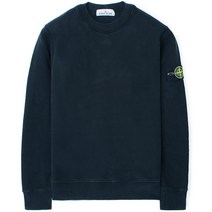 스톤아일랜드 명품22FW 스톤 와펜 기모 맨투맨 네이비 771563020 V0020