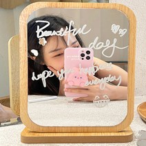 (무료배송)원목 탁상 거울 화이트펜 증정