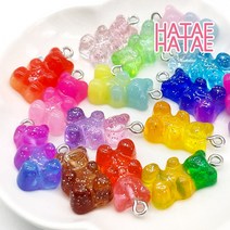 하태하태 투톤하리보 젤리하리보 아크릴 펜던트 27색 곰젤리 곰돌이 공예 키링 재료 만들기, 24.베이비핑크