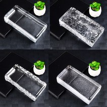 유리 블럭 시공 공간 디자인 큐 투명 벽돌 크리스탈 파티션 울트라 화이트 솔리드 베란다, 보백, 100x100x50mm