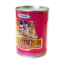 식욕증진 강아지 캔 오리 간식 펫디저트 개통조림 애견통조림 강아지결석간식 애견캔, 1개, 1개