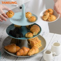 플레이팅 에프터눈티 카페 브런치 애프터눈티 디저트접시 해피아워 북유럽풍 호텔 홈카페 3단 디저트트레이, 솔리드 빅 3단