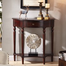 엔틱 현관 반달콘솔 폭좁은 미니콘솔, 조립하다. + 호두(100길이40종87높이)cm