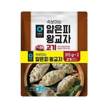 청정원 야식 청정원 얇은피왕교자 고기 630g(315g 2ea) 별미 술안주 혼술 자취 캠핑 간식 도시락 체중조절, 24set