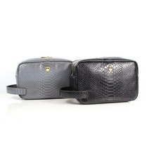 니어핀 점보 골프파우치 소가죽클러치백 대용량사이즈, 다크그레이