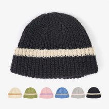 트림업 겨울 숏비니 남자 여자 알파카 울 투톤 커플 비니모자