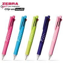 제브라 멀티펜 클립온 멀티 D 0.7 B4SA1, 테무칸쿠팡 라이트블루도트