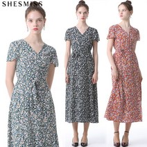 쉬즈미스 쉬즈미스 플로럴 랩오버 원피스