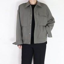 바쏘옴므 심플ㆍ봄가을간절기오버핏트러커점퍼WSX1UA05