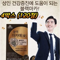 건강한내일 블랙마카애 발효 블랙 마카 추출 건강 분말 정 남자 남성 아연 건강 추천 후기 먹는법 효능, 블랙마카애 4박스(120정)