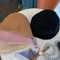 여성 뽀글이 양털 벙거지