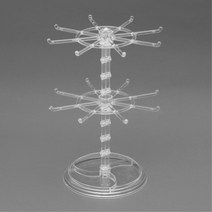 키알리 2단 아크릴 귀걸이 진열대 나무 악세서리 소품 거치대 정리대