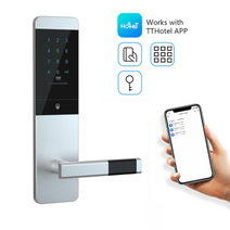 블루투스 나무 문 smart door lock house 아파트 사무실 호텔 gate electric lock with ttlock online management system, 은