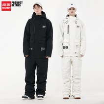 NANDN 남녀공용 점프슈트 일체형 스키복 성인 올인원 스노우 보드복 NC502
