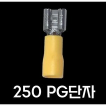 250단자 PG단자 100개입 REC 터미널 PG압착단자 평단자 전선압착 250낱단자, 6파이-250(노), 100개