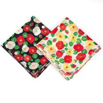 라이크라라 국산 동백꽃 큰 면 손수건