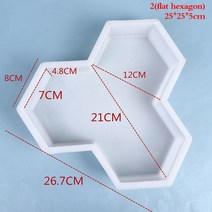 시멘트 금형 MEW DIY 경로 메이커 구멍 모양 중간 정원 콘크리트 플라스틱 포장 산책로, [02] 10012