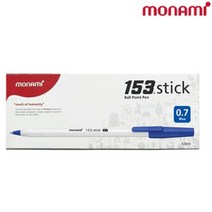 위wjr_모나미 153스틱볼펜 0.7mm 12개입 1타 (청색) 모나비153 블루 유성 문구 모나비파란 파란♥hspirit, ♥words!!, ♥Joenujoeun♥