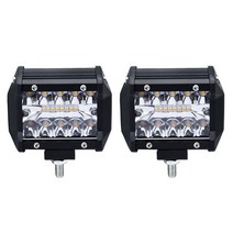 유선작업등 현장 캠핑 램프 LED 유선 작업 등 led 라이트 바 60w 6000lms 4 인치 플러드 스팟 콤보 led 포드 삼중 행 운전 지프, d0072 2개