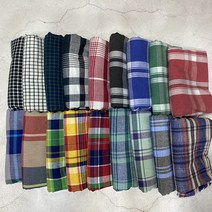 대폭 면20수 워싱 선염체크 18종 E24, 3.블랙바탕화이트체크