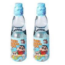 일본 라무네 짱구 신짱 사이다 소다맛 200ml 2병 구슬사이다, 2개