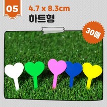 다육맘 네임텍 화분픽 이름표 가든픽 (하트형 30매), 하트형 그린(30매)