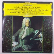 중고LP/ BACH/ 바하 관현악 모음곡 제2번/ 수상음악에서 서곡 아리아/ 아이네 클라이네 나하트무지크/ 베를린 필/ 자켓 귀퉁이 닳음/ 음반 상태 좋음 NM/ 세척