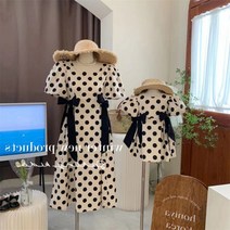 땡땡이 원피스 도트 드레스 엄마와 딸 시밀러룩 모녀커플룩 사진 촬영룩