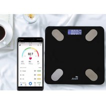 Axxen 블루투스 체중계 체지방 인바디, 스카이블루