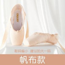 신발 슈즈 토슈즈 발레 여성 댄스 Pointe 초보 댄스화 전문 toeshoes 줌바, 41(한국240mm), 캔버스(한치수크게)