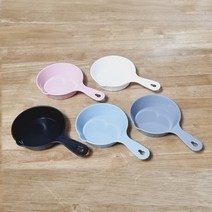 손잡이 앞접시 압접시 간식플레이트 캠핑접시, 그레이