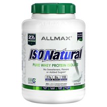 ALLMAX 올맥스 Iso내추럴 분리 유청 단백 오리지널 무향 2.25 kg(5 lbs)