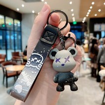 SeekFun 트랜드 베어 자동차 열쇠고리 키링 키홀더, 그레이03