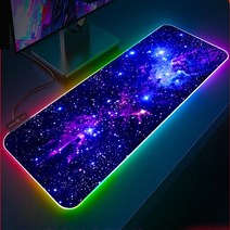 게이밍 의자블루 스타 Rgb 마우스 패드 게임 액세서리 사무실 대형 게이머 애니메이션 데스크 매트 XXL H, 15 RGB 300X800X4MM