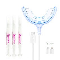 치아미백 셀프 미백겔 화이트닝패치 luxsmile 16 조명 timed smart led 휴대용 usb 충전식 블루 라이트 구강 관리 표백제 펜 젤, 협력사, 미백 젤 3개