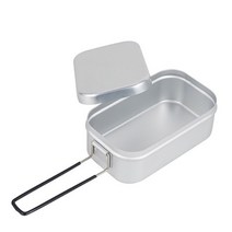 반합 캠핑반합 사각도시락 군용 라면 냄비 손잡이 접이식 군용반합, 2-캠핑반합-1000ml, 1개