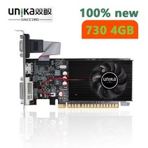 브랜드 unika gt730 4gb v3 그래픽 카드 nvidia geforce gt730 시리즈 gt 730 4gd3 그래픽 128bit hdmi 비디오 카드 맵 100 new