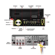 BOSS Audio Systems 750BRGB 자동차 스테레오 시스템 싱글 딘 블루투스 오디오 및 통화 헤드 유닛 CD 플레이어 USB AUX 입력 AM/FM 라디오 수신기 멀티, Bluetooth Receiver with Touchs