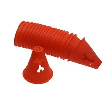 Mini Skater 7.6cm(3인치) 플라스틱 방풍 로드블록 슬랄롬 콘 마킹 컵 스포츠 훈련 교통 로드 세트 구멍 포함 성인용 롤러 스케이팅 및 스케이트 연습용 오렌지 20개