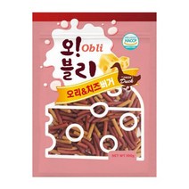 오블리 오리 치즈버거 100g 80p 1박스 강아지간식, 8kg, 4개