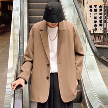 남성용 데일리 오버핏 싱글 블레이져 자켓 하늘비즈 A31 T819I436