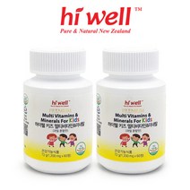 [하이웰] 프리미엄 키즈 멀티비타민 미네랄 60정 2통, 단일속성