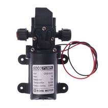 DC 12V 130PSI 6L/분수 고압 다이어프램 자체 프라이밍 펌프 70W, 검은색