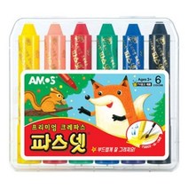 색연필 아모스 파스넷 크레파스 6색-2802EA, 본상품선택
