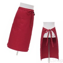 빨간색 심플 주방 홀서빙 일식 카페 바리스타 긴허리 앞치마 남자용허리앞치마 카페허리앞치마