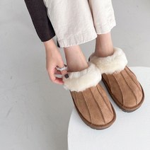 어나더원 어그 퍼 슬리퍼 천연 양가죽 양털 따뜻한 털 실내화