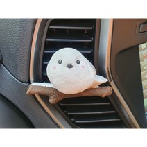 귀요미 뱁새 차량용 석고방향제, 프리지아, 코튼