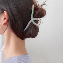 [도매기프트]크리스탈 투명 일자 꼬임 삼각 사각 올림머리 헤어 집게핀 모음